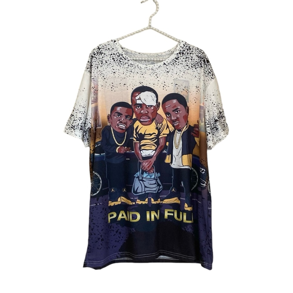 Paid In Full Movie Short Sleeve Graphic Print Shirt Ace Mitch Rico 2XL Unisex?